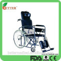 Cadeira de rodas reclinável de encosto alto com FDA, ISO13485, CE, aprovado pela FCS